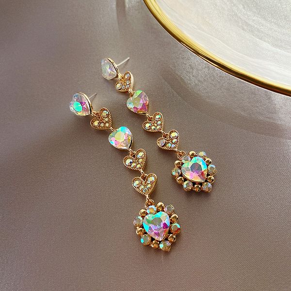 european and american exaggerated love crytsal long earrings for woman baroque love shiny earring trend crystal earring female, Silver
european and american exaggerated love crytsal long earrings for woman baroque love shiny earring trend crystal earring female, Silver