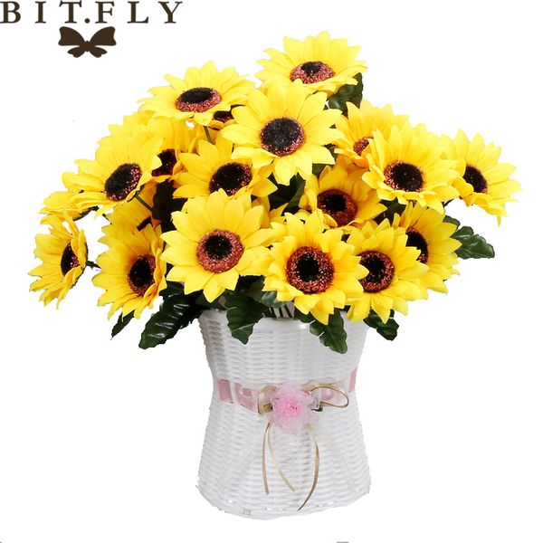 bit. 1 bunch artificial flower 7 head silk flowers beautiful sunflower sun fake flower decorations for wedding home decor
bit. 1 bunch artificial flower 7 head silk flowers beautiful sunflower sun fake flower decorations for wedding home decor