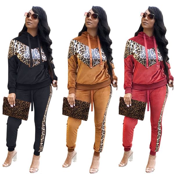 women leopard panelled tracksuit long sleeve pullover hooded sweatshirt casual sport pants famale 2pcs suit, Gray
women leopard panelled tracksuit long sleeve pullover hooded sweatshirt casual sport pants famale 2pcs suit, Gray