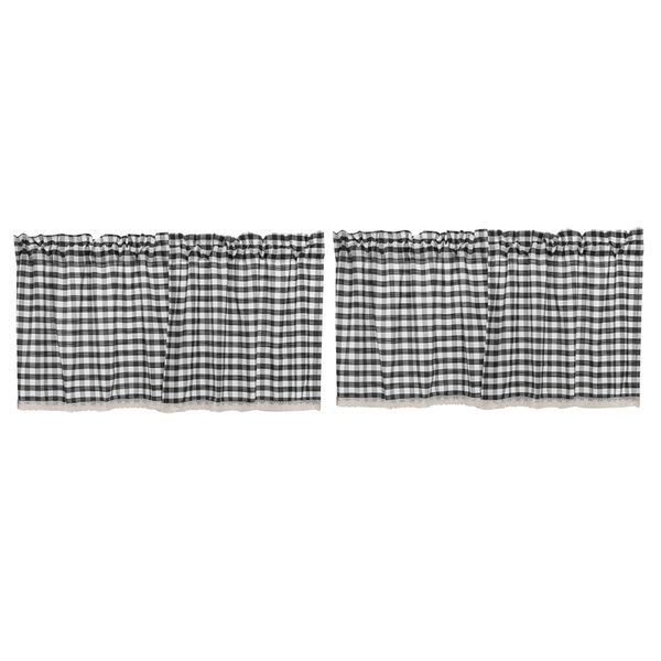 2x elegant lace window curtain valance check window curtain treatments black 
2x elegant lace window curtain valance check window curtain treatments black
