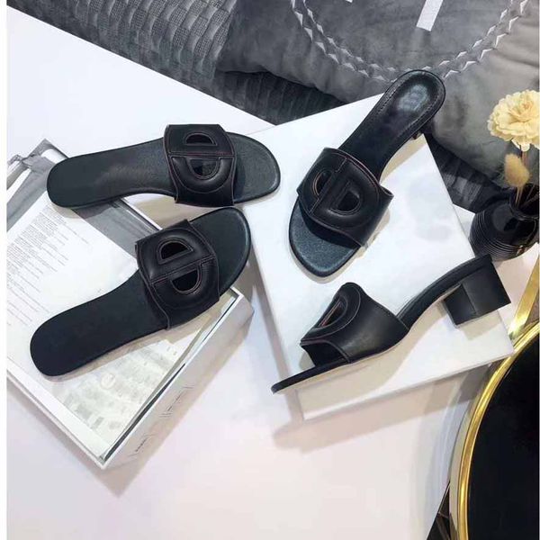 new flat bottom hollow sandals fashion designer style genuine leather slippers ladies unique letter wild dress high heels with box, Black
new flat bottom hollow sandals fashion designer style genuine leather slippers ladies unique letter wild dress high heels with box, Black