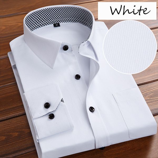 business men's long-sleeve shirt twill slim solid color business suit no-iron shirt large mens shirts size:xxs-4xl, White;black 
business men's long-sleeve shirt twill slim solid color business suit no-iron shirt large mens shirts size:xxs-4xl, White;black