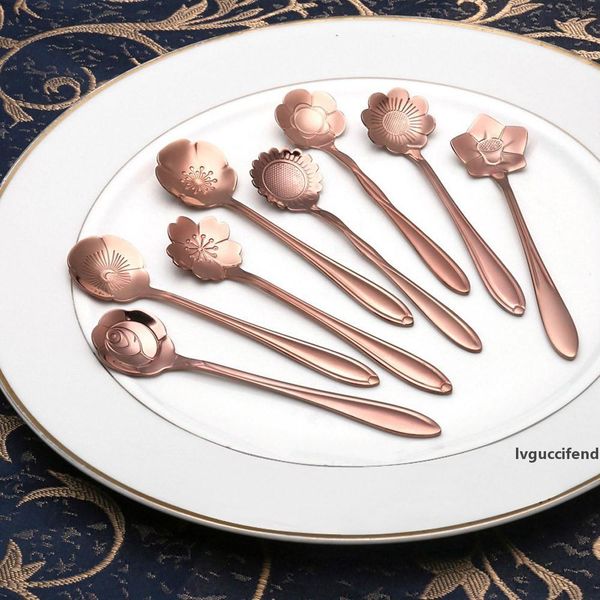 stainless steel flower shaped rosgold spoon the coffee stiring spoon sakura sunflower etc beautiful flowers new fancy tableware
stainless steel flower shaped rosgold spoon the coffee stiring spoon sakura sunflower etc beautiful flowers new fancy tableware