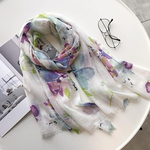 woman scarves flower print long cotton shawl female scarves comfortable woman scarf spring and summer fashion new, Blue;gray
woman scarves flower print long cotton shawl female scarves comfortable woman scarf spring and summer fashion new, Blue;gray