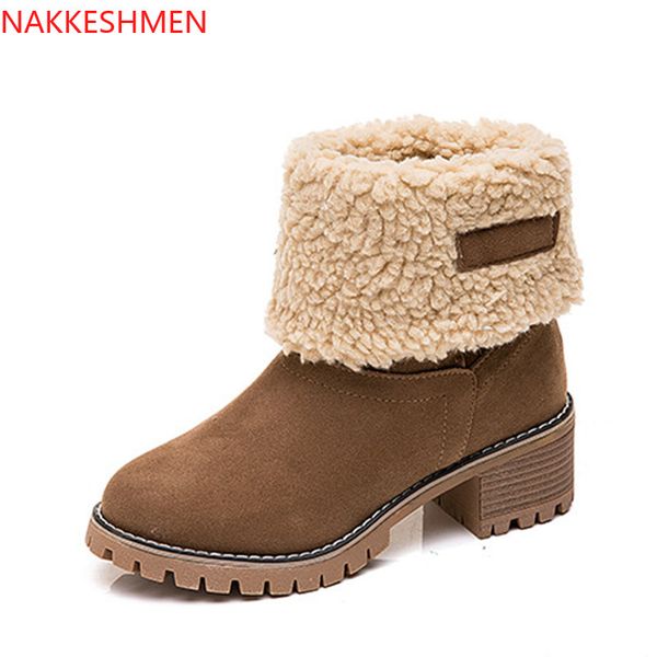nakkeshmen-2020 winter plus size scrub chunky heel high heel lambskin snow boots women's double purpose warm tube boots, Black
nakkeshmen-2020 winter plus size scrub chunky heel high heel lambskin snow boots women's double purpose warm tube boots, Black