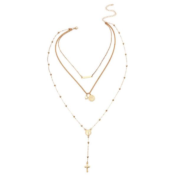 fashion charm layered coin cross jesus pendant alloy drop y necklace 2colors, Silver
fashion charm layered coin cross jesus pendant alloy drop y necklace 2colors, Silver