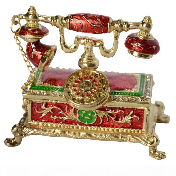 antique telephone design decoration trinket box rhinestone jeweled jewelry box hinged jewelry packaging & display christmas gifts, Black;white
antique telephone design decoration trinket box rhinestone jeweled jewelry box hinged jewelry packaging & display christmas gifts, Black;white