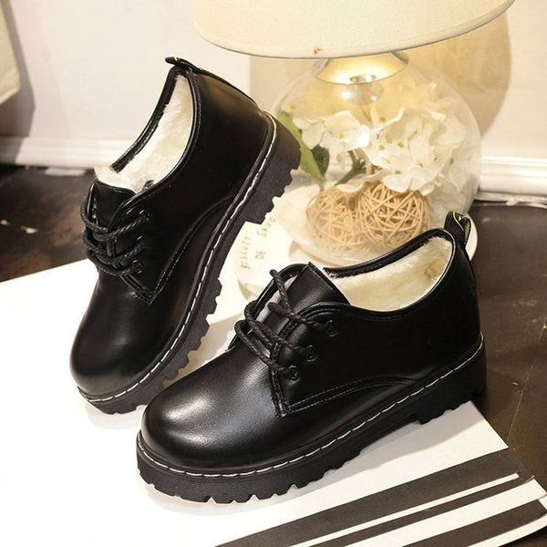 2020 new autumn winter women warm cotton shoes fashion student british casual pu leather shoes thick bottom cotton boots 35-40, Black
2020 new autumn winter women warm cotton shoes fashion student british casual pu leather shoes thick bottom cotton boots 35-40, Black