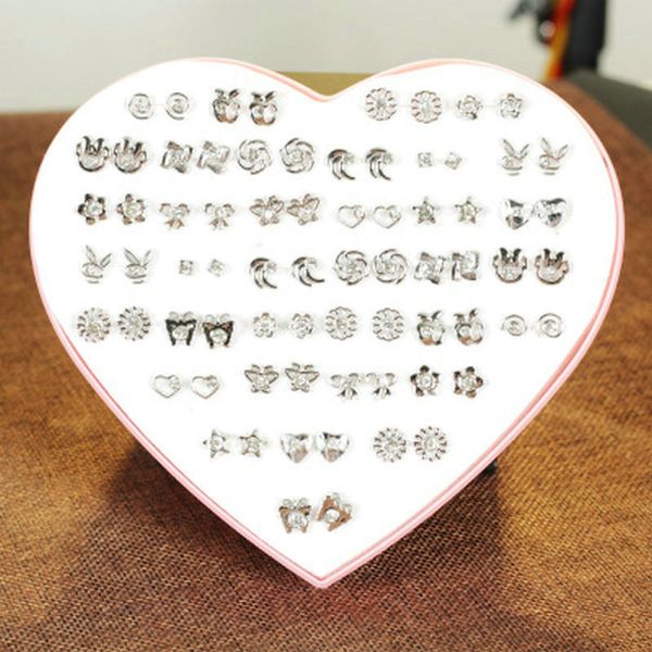 2016 36 pairs women heart boxed earrings mini stud earrings jewelry set 36 pairs women heart boxed earrings mini stud jewelry set whole2019, Golden;silver
2016 36 pairs women heart boxed earrings mini stud earrings jewelry set 36 pairs women heart boxed earrings mini stud jewelry set whole2019, Golden;silver