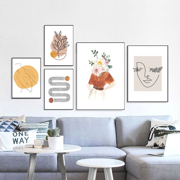 pink flower girl poster face line drawing canvas painting abstract woman wall art print plant leaf boho wall pictures home decor
pink flower girl poster face line drawing canvas painting abstract woman wall art print plant leaf boho wall pictures home decor