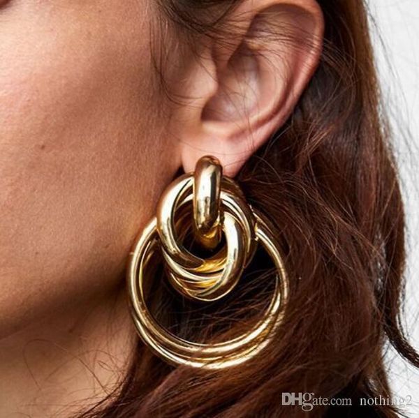 designer jewelry bohimian charm earrings muiltlayer enwind large earrings for women fashion of shipping, Golden
designer jewelry bohimian charm earrings muiltlayer enwind large earrings for women fashion of shipping, Golden