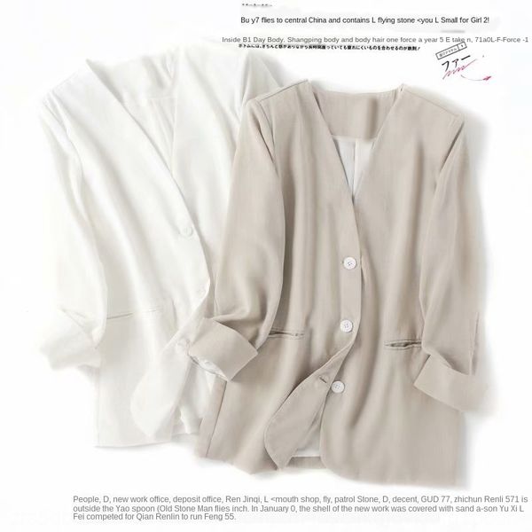 46sx-3083 women's clothing 2019 spring and autumn new v-neck coat three-button suit coat for women, White;black
46sx-3083 women's clothing 2019 spring and autumn new v-neck coat three-button suit coat for women, White;black