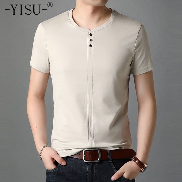 yisu summer fashion men t shirt casual o neck button design short sleeve t shirt mens clothing casual solid color t shirt top, White;black
yisu summer fashion men t shirt casual o neck button design short sleeve t shirt mens clothing casual solid color t shirt top, White;black