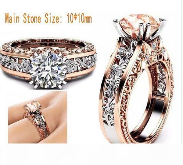 fashion hollow plant zircon rose gold engagement ring for female two-tone flower rhinestone wedding rings for women jewelry ring, Silver
fashion hollow plant zircon rose gold engagement ring for female two-tone flower rhinestone wedding rings for women jewelry ring, Silver