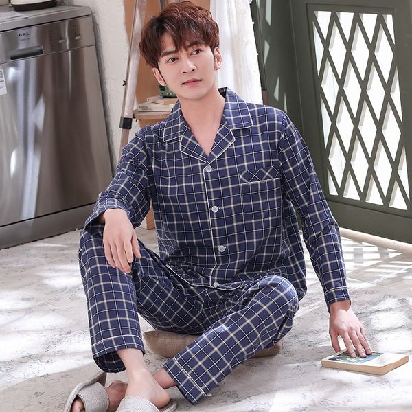 cotton men's spring and summer new trousers pajamas long-sleeved trousers cardigan cotton home wear dad plaid pajamas, Black;brown
cotton men's spring and summer new trousers pajamas long-sleeved trousers cardigan cotton home wear dad plaid pajamas, Black;brown