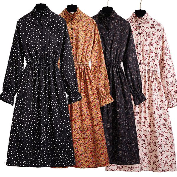 casual dresses black vintage polka dot winter dress women plus size autumn elegant long sleeve midi office party vestidos, Black;gray
casual dresses black vintage polka dot winter dress women plus size autumn elegant long sleeve midi office party vestidos, Black;gray