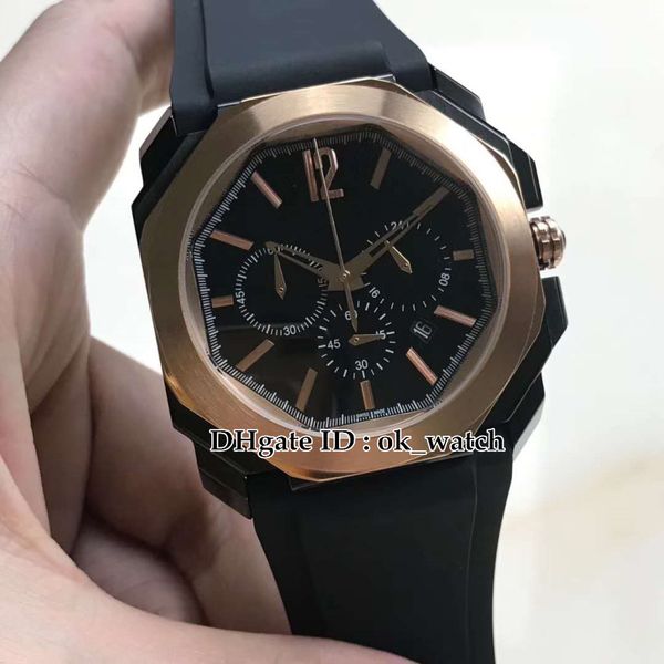 new date octo 102488 bgo41bbspgvdch quartz chronograph mens watch rose gold bezel rubber strap gents black dial watches 7 colors, Slivery;brown
new date octo 102488 bgo41bbspgvdch quartz chronograph mens watch rose gold bezel rubber strap gents black dial watches 7 colors, Slivery;brown