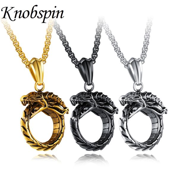 retro gold/black colors ouroboros dragon pendant necklace fashion classic titanium steel men's necklace jewelry colar masculino, Silver
retro gold/black colors ouroboros dragon pendant necklace fashion classic titanium steel men's necklace jewelry colar masculino, Silver