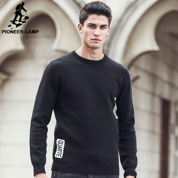 pioneer camp new arrival men sweaters brand clothing fashion casual pullovers black christmas sweater 611223, White;black
pioneer camp new arrival men sweaters brand clothing fashion casual pullovers black christmas sweater 611223, White;black