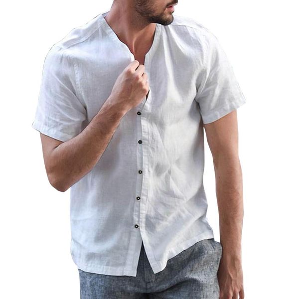 blouse men summer cotton linen short sleeve retro casual work shirt harajuku male homme jogging clothes 19a, White;black
blouse men summer cotton linen short sleeve retro casual work shirt harajuku male homme jogging clothes 19a, White;black