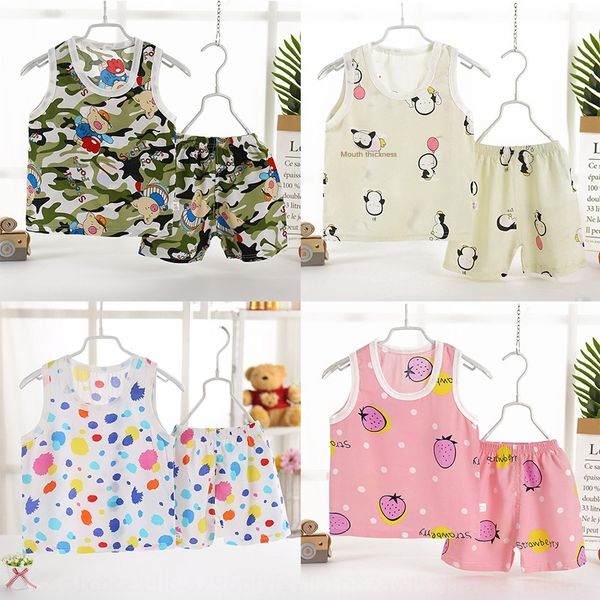 summer children's suit pajamas vest cotton thin baby cotton silk pajamas children's sleeveless vest, Blue
summer children's suit pajamas vest cotton thin baby cotton silk pajamas children's sleeveless vest, Blue