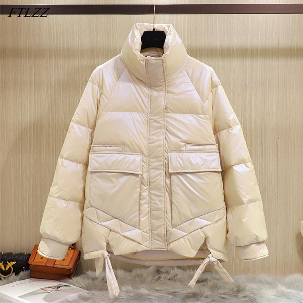 ftlzz new winter women stand collar loose 90% white duck down parkas thickness warm bright color down coat female snow outwear, Black
ftlzz new winter women stand collar loose 90% white duck down parkas thickness warm bright color down coat female snow outwear, Black