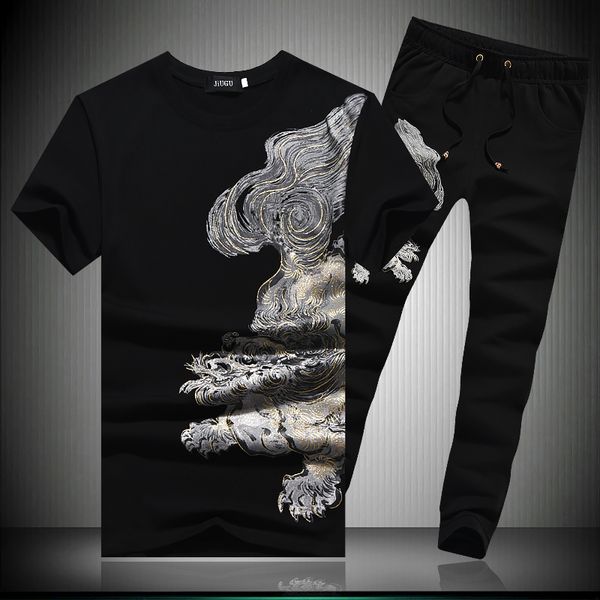men's tracksuits two pieces sets bronzing printing fashion short sleeve t shirt&pants summer quality cotton soft comfortable suitsm-5xl, Gray
men's tracksuits two pieces sets bronzing printing fashion short sleeve t shirt&pants summer quality cotton soft comfortable suitsm-5xl, Gray