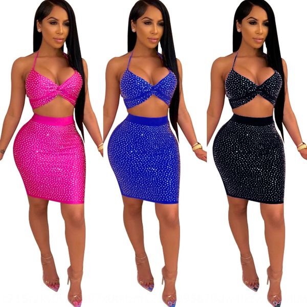 women's halter backless less bandeau high waist sling shoulder strap shoulder strap skirt drilling set, Gray
women's halter backless less bandeau high waist sling shoulder strap shoulder strap skirt drilling set, Gray