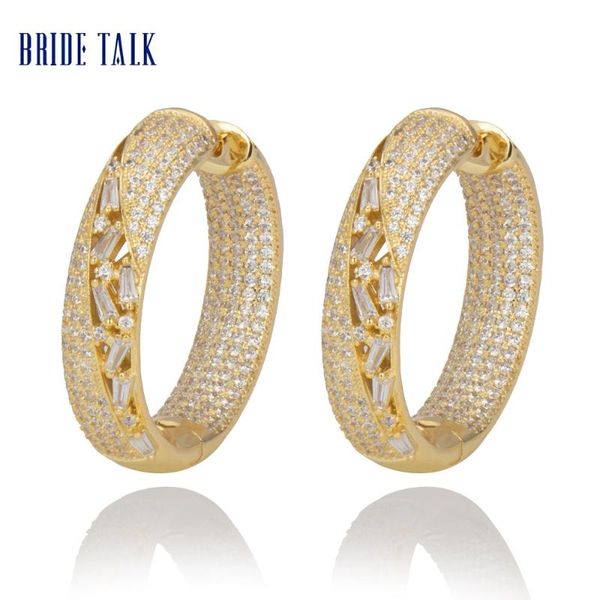 bride talk earrings full crystal classic thick gold earring charming hoop earrings bridal jewelry gift, Golden;silver
bride talk earrings full crystal classic thick gold earring charming hoop earrings bridal jewelry gift, Golden;silver