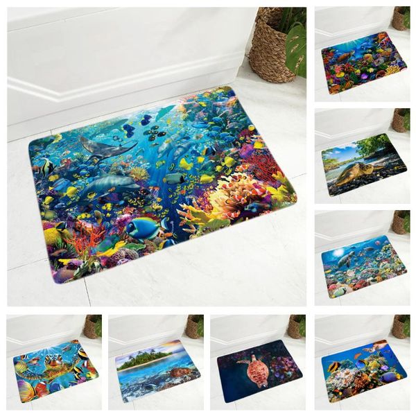 colorful underwater world sea turtle floor door mat for hallway kitchen room decor animal doormat non-slip soft flannel rug
colorful underwater world sea turtle floor door mat for hallway kitchen room decor animal doormat non-slip soft flannel rug
