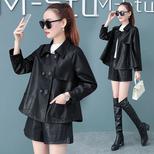 2020 spring autumn women vintage motorcycle pu leather plus size 4xl jackets female chic harajuku all-match outwear coats a96, Black
2020 spring autumn women vintage motorcycle pu leather plus size 4xl jackets female chic harajuku all-match outwear coats a96, Black