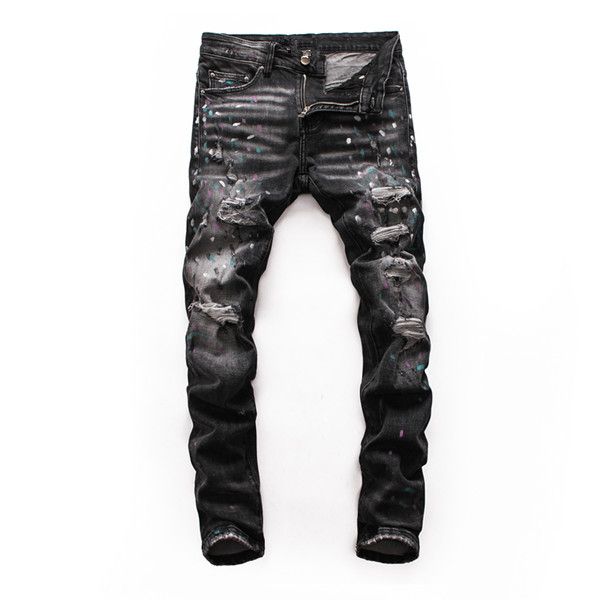 2020 european and american new men's summer fashion thin straight low-rise ripped jeans, master designed fashion front, Blue
2020 european and american new men's summer fashion thin straight low-rise ripped jeans, master designed fashion front, Blue