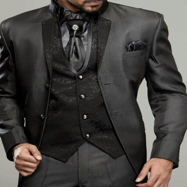 2020 black mens wedding suits custom made prom party groom tuxedos 3 piece set slim fit business male suit (blazer+vest+pants), White;black
2020 black mens wedding suits custom made prom party groom tuxedos 3 piece set slim fit business male suit (blazer+vest+pants), White;black