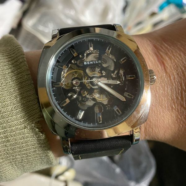 benyar automaitc hollow watches men mechanical sports wristwatch brand tourbillon clock waterproof watch relogio masculino, Slivery;brown
benyar automaitc hollow watches men mechanical sports wristwatch brand tourbillon clock waterproof watch relogio masculino, Slivery;brown