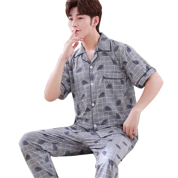 men's summer 100% cotton pajama set plaid modern style home costumes casual short sleeve buttons sleepwear cardigan clothes, Black;brown
men's summer 100% cotton pajama set plaid modern style home costumes casual short sleeve buttons sleepwear cardigan clothes, Black;brown
