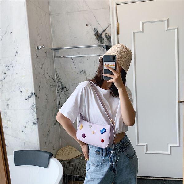 2020 new shoulder bag women's casual fashion korean baguette bag ladies solid color messenger jelly bean
2020 new shoulder bag women's casual fashion korean baguette bag ladies solid color messenger jelly bean