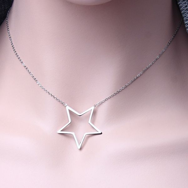 stainless steel necklace for women chocker necklace friends pendant heart star women charm jewelry accessories, Silver
stainless steel necklace for women chocker necklace friends pendant heart star women charm jewelry accessories, Silver