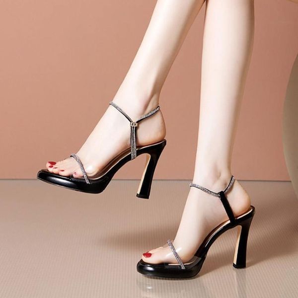 women's sandals fashion party office ladies shoes 2020 new summer transparent rhinestone stiletto heel shoes woman, Black
women's sandals fashion party office ladies shoes 2020 new summer transparent rhinestone stiletto heel shoes woman, Black
