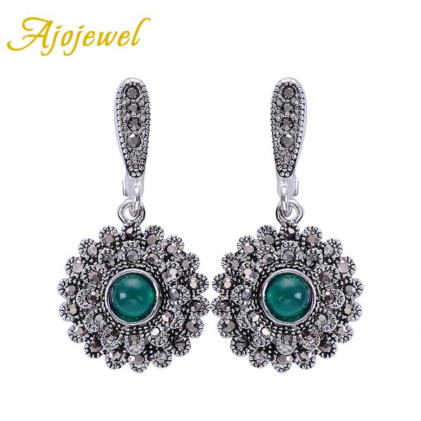 ajojewel crystal green earrings for women black rhinestone sunflower drop earrings vintage jewelry gift, Silver
ajojewel crystal green earrings for women black rhinestone sunflower drop earrings vintage jewelry gift, Silver