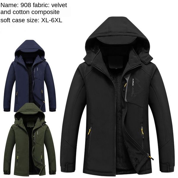 autumn and winter fleece men's outdoor hooded waterproof soft shell warm men's print warm jacket jacket 908, Blue;black
autumn and winter fleece men's outdoor hooded waterproof soft shell warm men's print warm jacket jacket 908, Blue;black