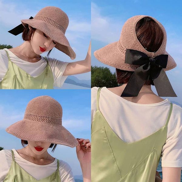 2020 new sun butterfly straw foldable straw empty hat sun hat female summer bow paste travel all-match, Blue;gray
2020 new sun butterfly straw foldable straw empty hat sun hat female summer bow paste travel all-match, Blue;gray