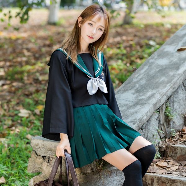 jk japanese school sailor uniform kawaii magic school class navy sailor senior uniforms girls blouse pleated skirt tie 3 pcs set, White
jk japanese school sailor uniform kawaii magic school class navy sailor senior uniforms girls blouse pleated skirt tie 3 pcs set, White