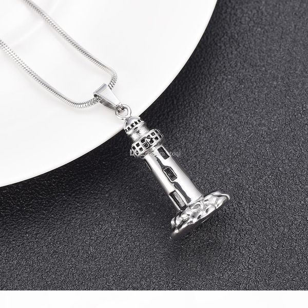 ijd10012 маяк кремации пепел превратились в ювелирные изделия из нержавеющей стали мужчины keepsake мемориал урна подвеска для человека, Silver