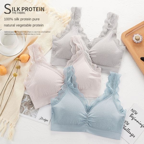 thailand latex back-beautifying sports underwear lace vest underwear modier cotton non-steel ring back lace vest, White
thailand latex back-beautifying sports underwear lace vest underwear modier cotton non-steel ring back lace vest, White