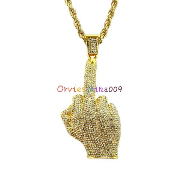 2020 brand designer new queen hip hop necklace upright middle finger diamond necklace alloy necklace, Silver
2020 brand designer new queen hip hop necklace upright middle finger diamond necklace alloy necklace, Silver
