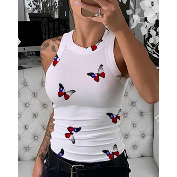 puimentiua women tank tie dye summer beachwear butterfly striped print tee slim female vests sleeveless basic t shirt, White
puimentiua women tank tie dye summer beachwear butterfly striped print tee slim female vests sleeveless basic t shirt, White