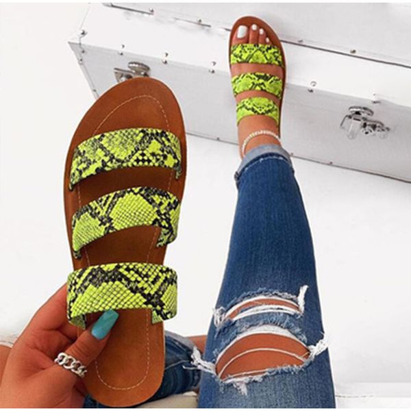 women slippers casual candy color snake skin summer flat sandals female cool flip flops outside beach soft sliders home shoes, Black
women slippers casual candy color snake skin summer flat sandals female cool flip flops outside beach soft sliders home shoes, Black