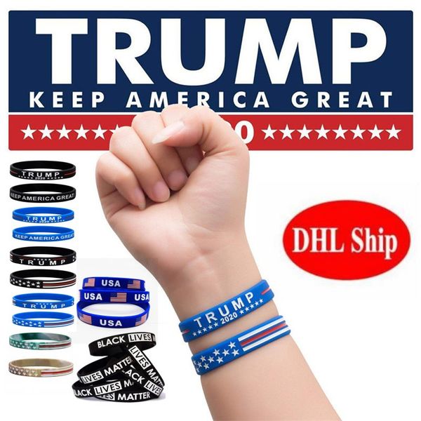 dhl 3-7days mix styles silicone bracelets trump keep america great 2020 presidential election donald trump supporters wristband fy6063
dhl 3-7days mix styles silicone bracelets trump keep america great 2020 presidential election donald trump supporters wristband fy6063