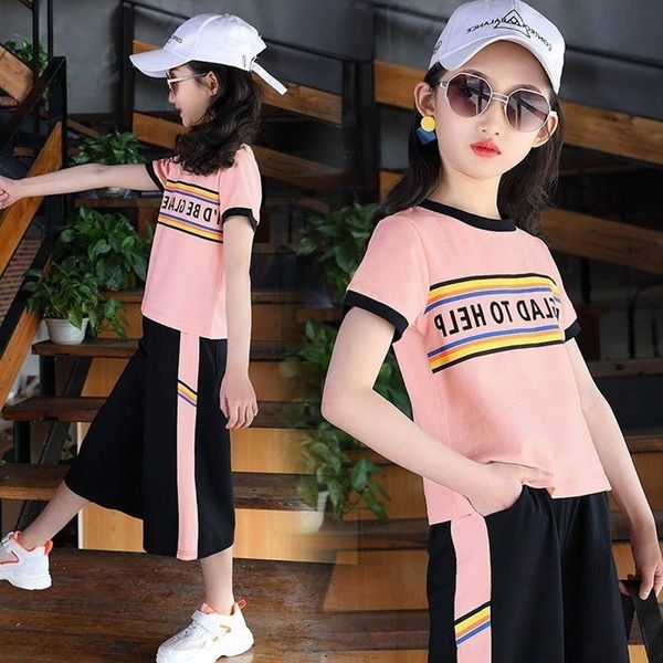 vmazp . girls' summer suit 2019 new sports summer wide leg pants clothing big children's western style short sleeve children
vmazp . girls' summer suit 2019 new sports summer wide leg pants clothing big children's western style short sleeve children