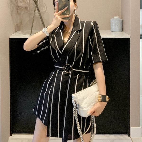 summer korean style rompers notched sashes short sleeve female overall casual striped office work wear jumpsuit playsuits, Black;white
summer korean style rompers notched sashes short sleeve female overall casual striped office work wear jumpsuit playsuits, Black;white